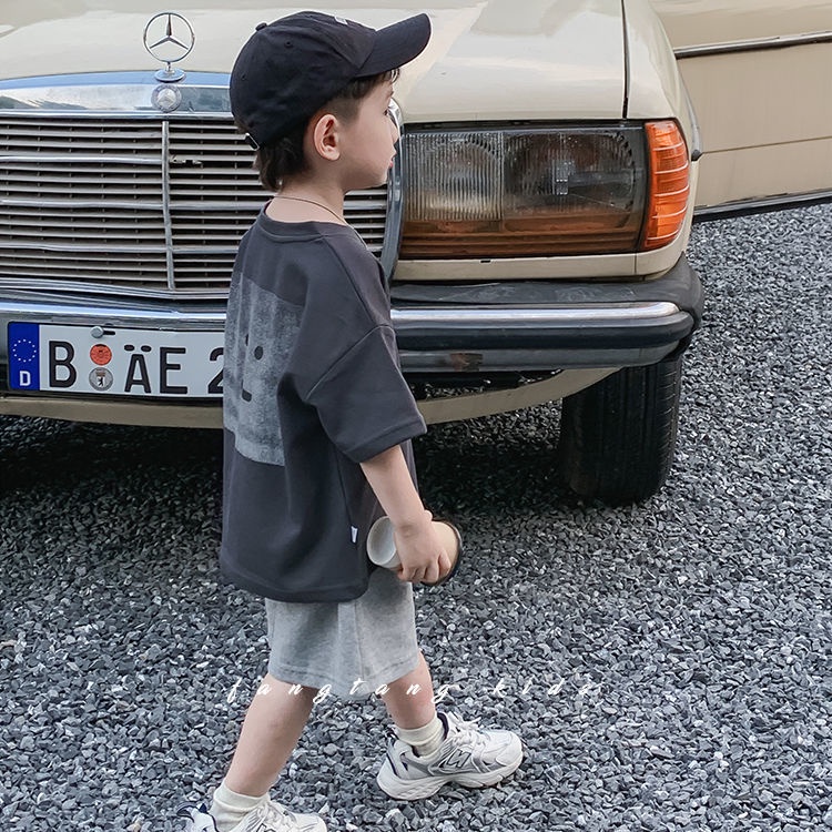 Set Đồ Thể Thao 5 Món Phối Áo Thun Tay Ngắn Thời Trang Mùa Hè Cho Bé Trai