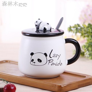Ly Sứ Uống Nước 400ml In Họa Tiết Hoạt Hình Dễ Thương Kiểu Hàn Quốc Cho Nữ
