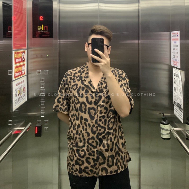 Sơ mi cộc tay da beo | BigBuy360 - bigbuy360.vn