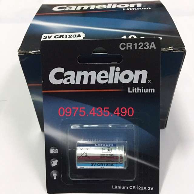 10 Viên CR123 Camelion 3V Lithium Vỉ 1 Viên