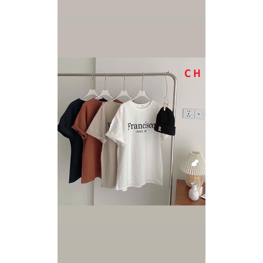 áo phông France tay lỡ, phong cách Hàn Quốc, chất cotton su mềm thoáng mát, lên form thụng siêu đỉnh