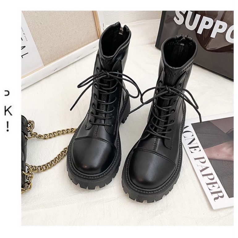 📢 Hàng Cao Cấp 📢 Giày Boot Cổ Cao Da PU Chất Lượng Cao, Dáng Giày Siêu Đẹp, Hot Seller 2021