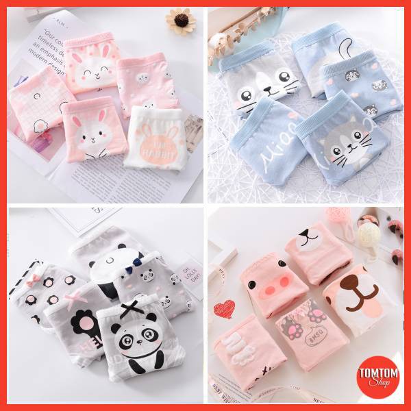 Combo 4 Quần Lót Nữ Cotton Dễ Thương Kháng Khuẩn Combo 4 Quần Chip Nữ Cạp Thấp Cute Dễ Thương CB2 | BigBuy360 - bigbuy360.vn