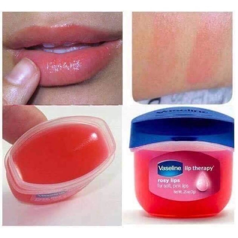 Son dưỡng môi chống nẻ làm hồng môi Vaseline rosy lips 7g