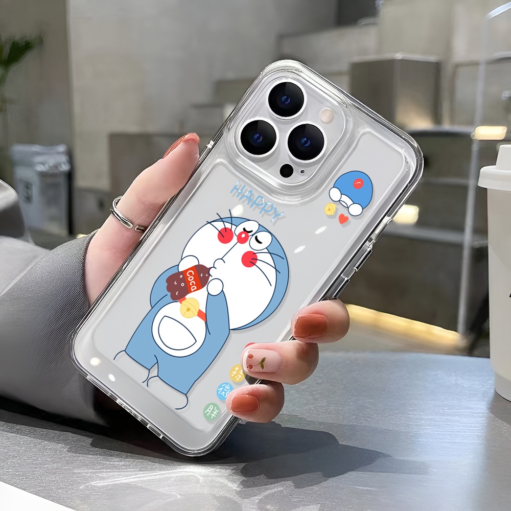 Ốp Điện Thoại Trong Suốt Hình Doraemon Cho iphone 14 Plus 11 13promax 12 7Plus X XS Max 7 8 SE 2020