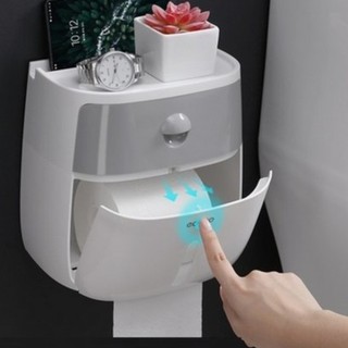 Hộp đựng giấy vệ sinh, kệ để giấy vệ sinh, kệ để đồ phòng tắm 2in1 ecoco