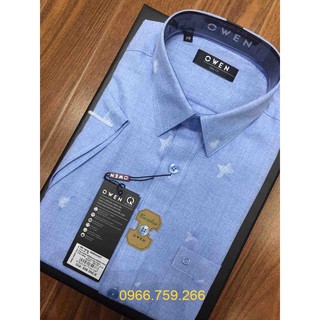 áo sơ mi nam OWEN họa tiết AS90545NT