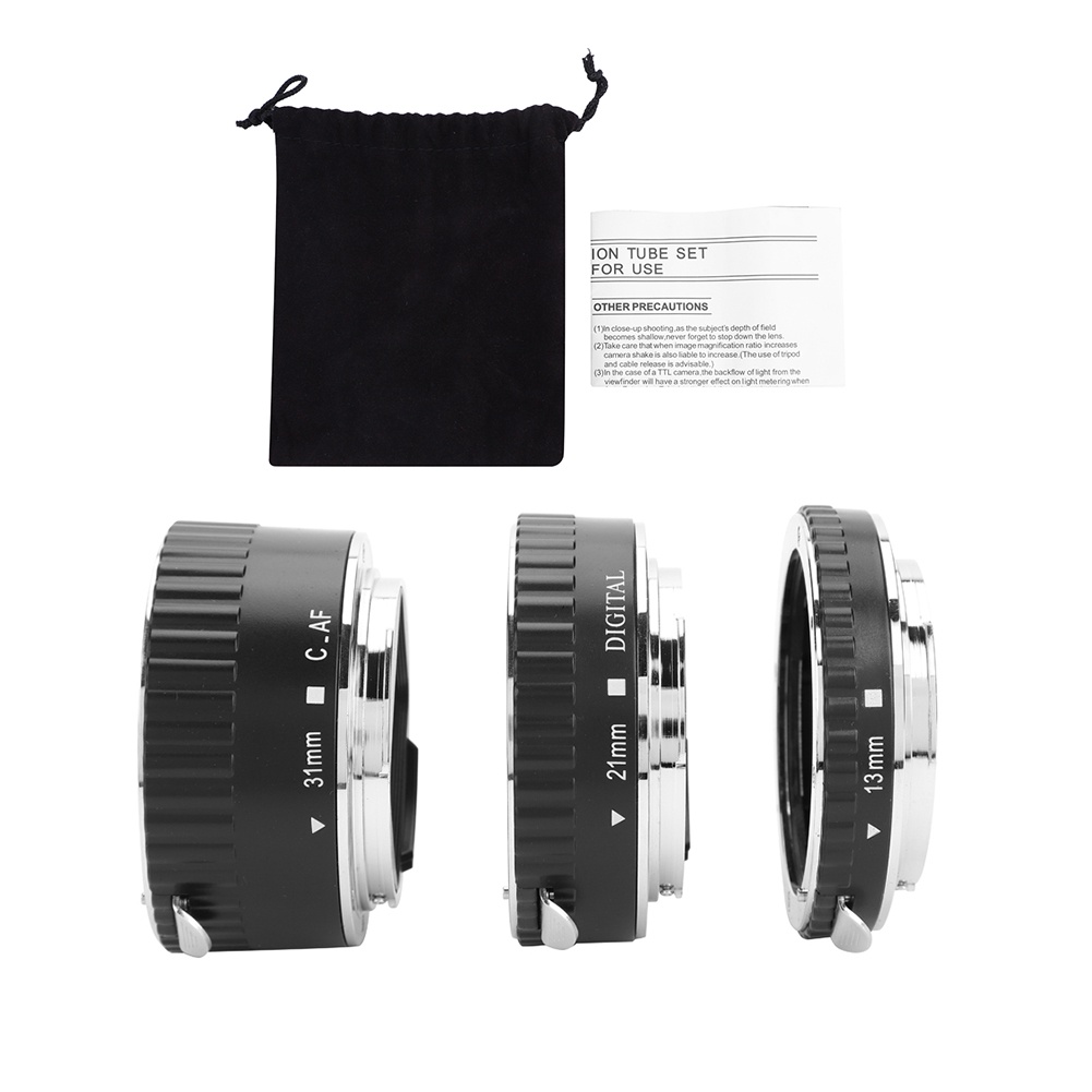 Bộ 3 Ống Kính Mở Rộng Tự Động Lấy Nét Cho Máy Ảnh Canon Dslr