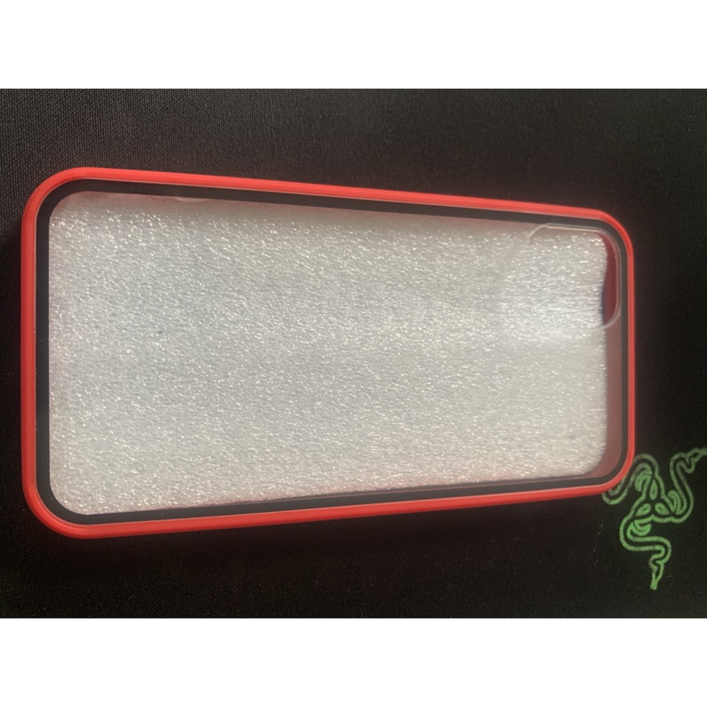 ốp lưng iphone 11 trong suốt viền đỏ đen