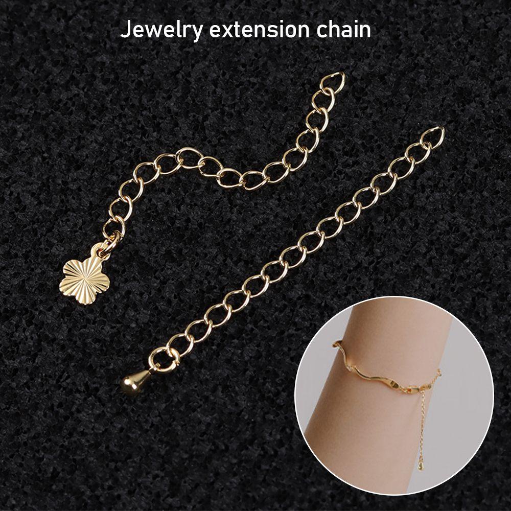 1 5 Đuôi Dây Xích Nối Dài Làm Trang Sức Thủ Công 18k|Đầu Nối Vòng Đeo Tay Bằng Thép Không Gỉ