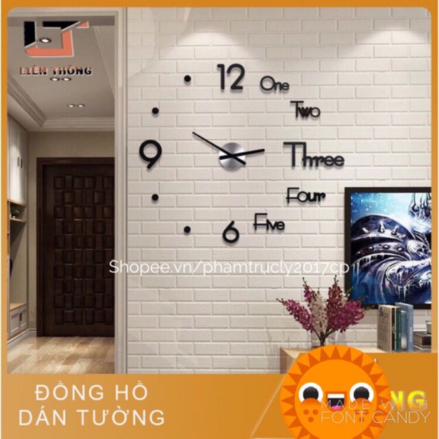 Full Bộ Đồng Hồ Dán Tường Treo Tường Thiết Kế 3D Sang Trọng Kiểu Châu Âu DIY - Đảm Bảo Chất Lượng