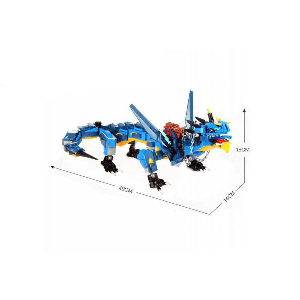 Lắp ráp, xếp hình Ninja 10936 - Rồng điện xanh dương của Ninja Jay và Zane