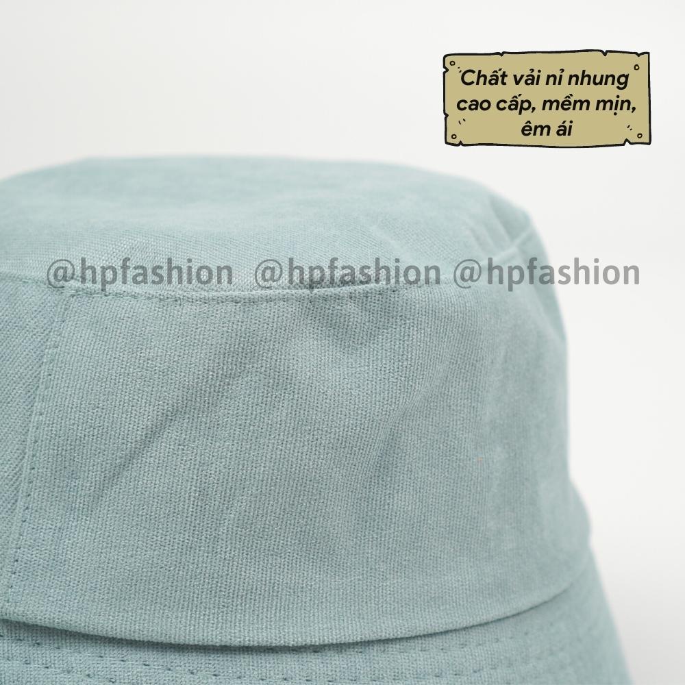Mũ bucket vành cụp ❤️Nón tai bèo thêu chữ MEMORIE chất nỉ nhung cao cấp form unisex nam nữ N37