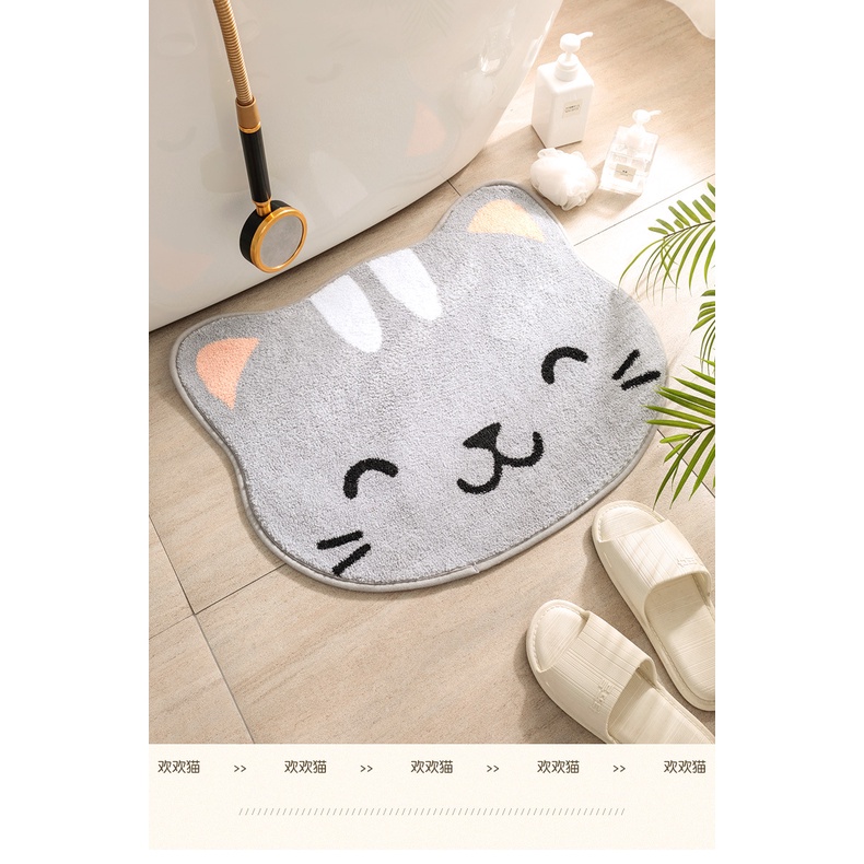 Thảm Chùi Chân Hình Động Vật Hoạt Hình Phong Cách Nhật Bản