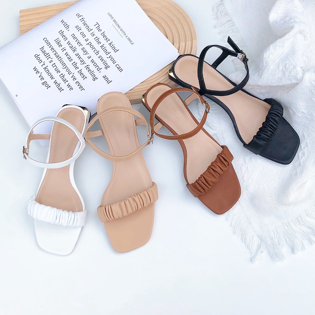 Giày Xăng Đan Nữ - Giày Sandal Dây Pura Ngang Bản Thun Mềm Êm Chân 2p VNXK