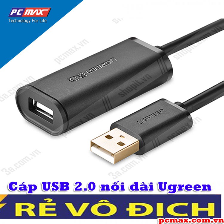 Cáp USB 2.0 nối dài 10m 15m 20m chất lượng Ugreen 10321 10323 10324 - Hàng chính hãng