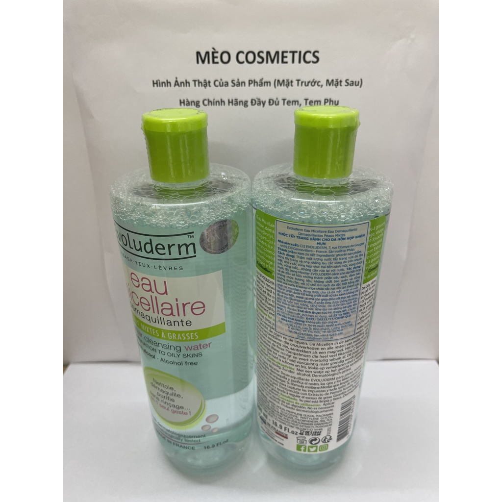 Nước Tẩy Trang Evoluderm 500ml 🌟