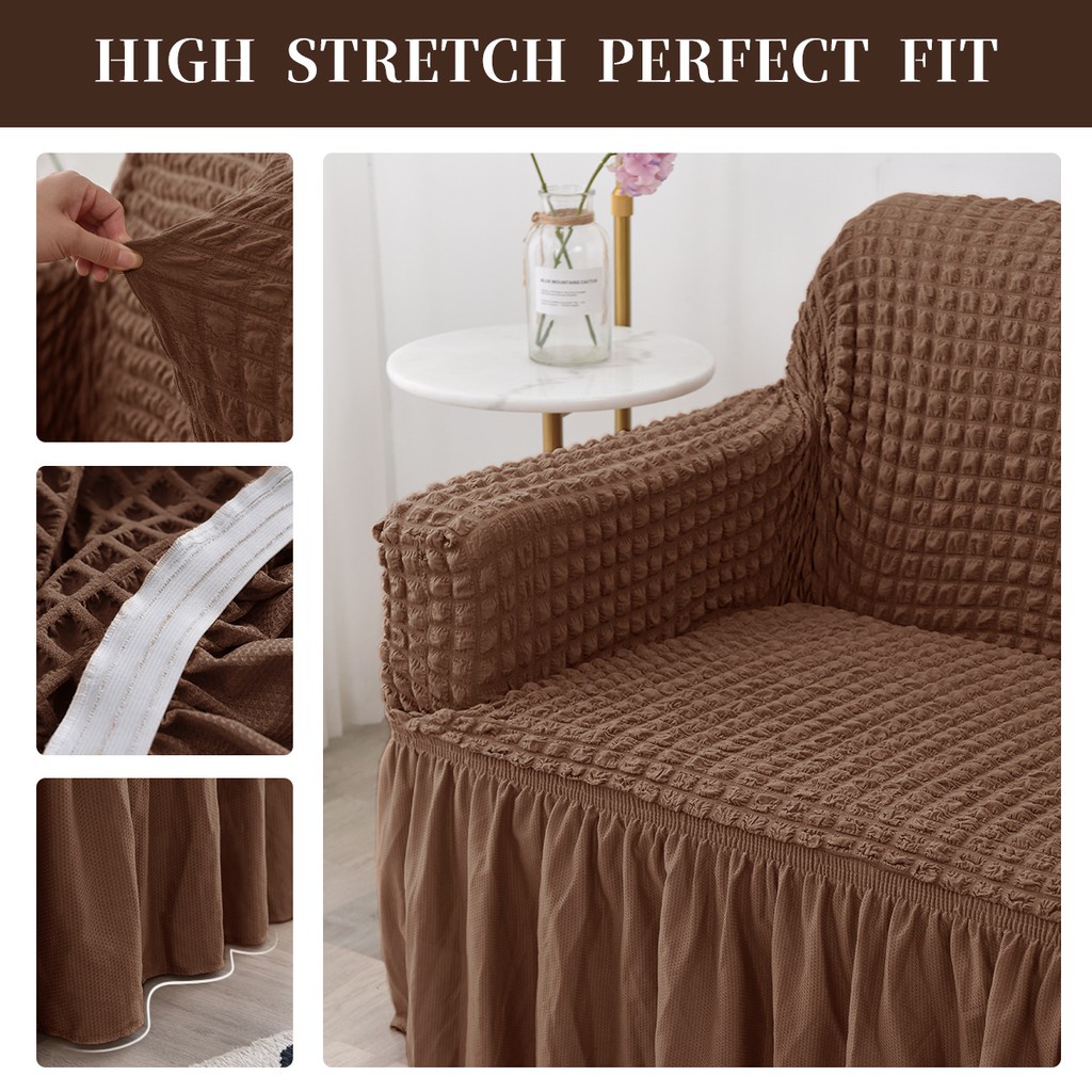 Vỏ bọc ghế sofa 1/ 2/ 3/ 4 chỗ ngồi vải spandex co giãn thông dụng cho phòng khách
