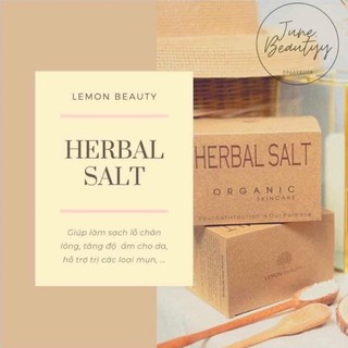 HERBAL SALT - Muối xông mặt 9 thảo dược LEMON BEAUTY 🎁băng đô + srunchies + thiệp