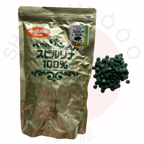 ( Hàng Nhật) Tảo Xoắn Spirulina Nhật Bản 2400 Viên- dạng bịch