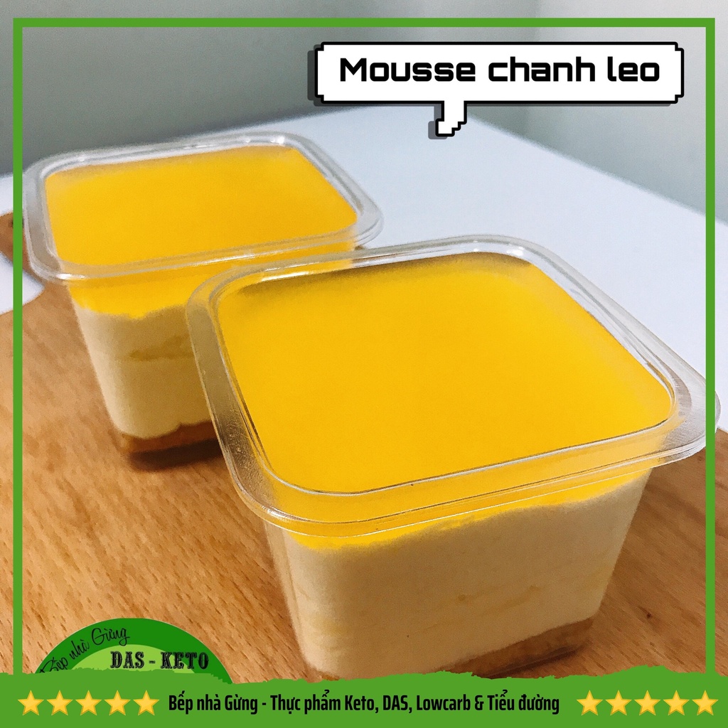 &lt;SHIP NỘI THÀNH&gt; Bánh Mousse Chanh Leo - For Keto, DAS, Lowcarb, Eatclean &amp; Tiểu đường