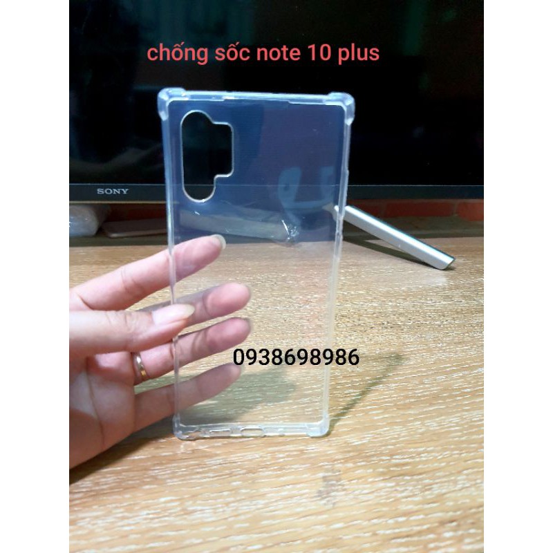 samsung note 10 plus - ốp chống sốc có gờ bảo vệ camera