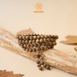 Vòng tay trầm hương 108 hạt 6/7/8ly chuỗi tràng đeo tay 108 hạt trầm hương nam nữ - Mộc Điểu