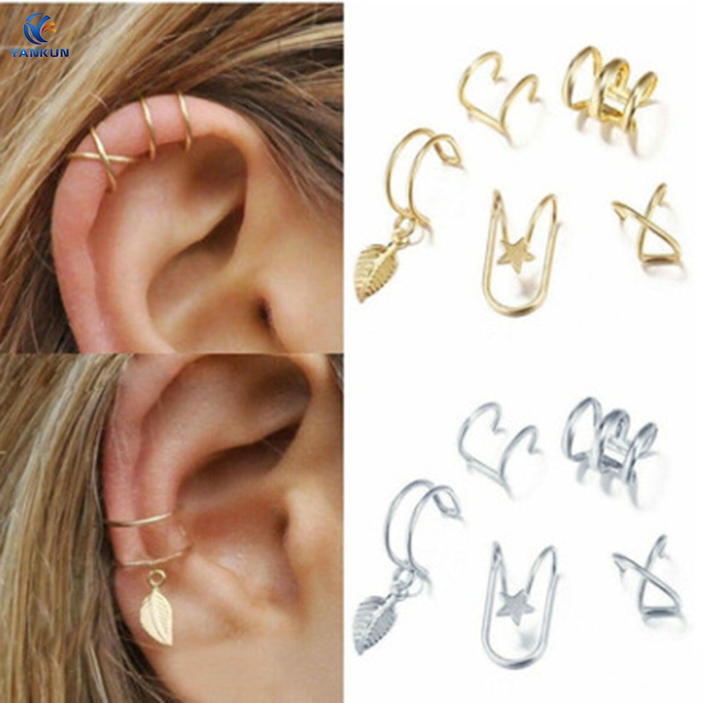 Set 5 Khuyên Tai Chữ C Cá Tính Cho Nữ