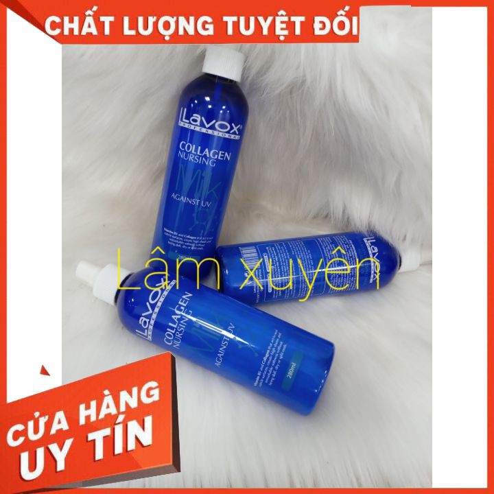 Sữa / Xịt nước dưỡng tóc Lavox Collagen 280ml xanh dương suôn mềm 😘 FREESHIP 🍔 nuôi dưỡng tóc khỏe, cải thiện, phục hồi🌻