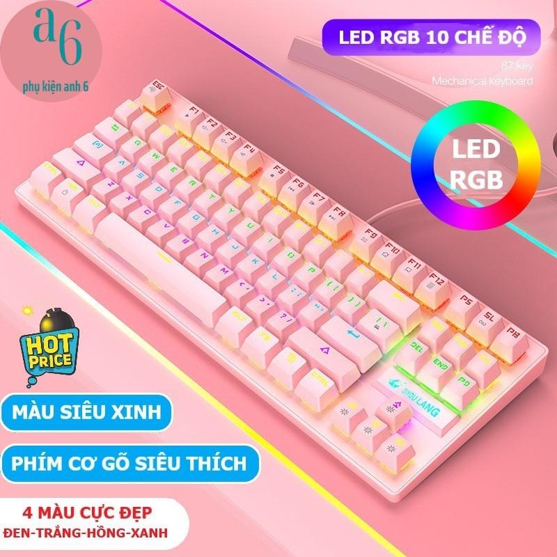 Bàn Phím Cơ K2 Pro - Bàn Phím Cơ Máy Tính Chuyên Game Có 10 Chế Độ Màu Blue Switch - Bảo hành 12 tháng