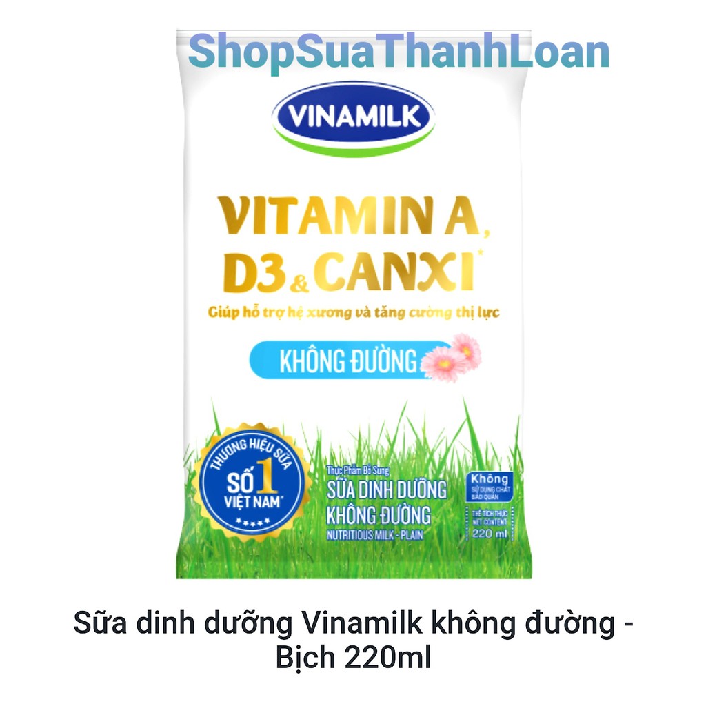 ComBo 10 Bịch Sữa Dinh Dưỡng Vinamilk Có Đường 220ml