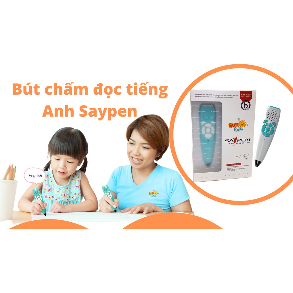 [Chính hãng] - Bút chấm đọc tiếng Anh Saypen cho trẻ 3 - 15 tuổi - Hàn Quốc