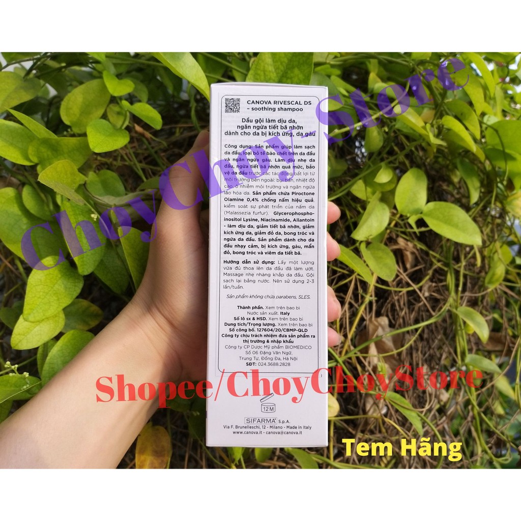 [TEM CTY] Dầu gội CANOVA Rivescal DS Shampoo 200mL - giảm nấm, giảm gàu