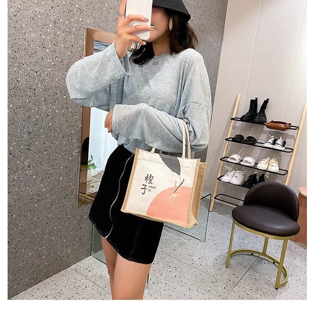 Túi cói túi tote mini đi biển nữ đẹp đi chơi thời trang dễ thương cute phong cách vintage