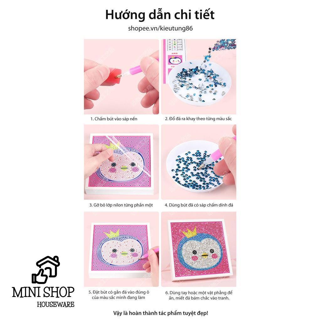 Tranh Đính Đá Tự Làm, Tranh Gắn Đá 5D Tự Hoàn Thành