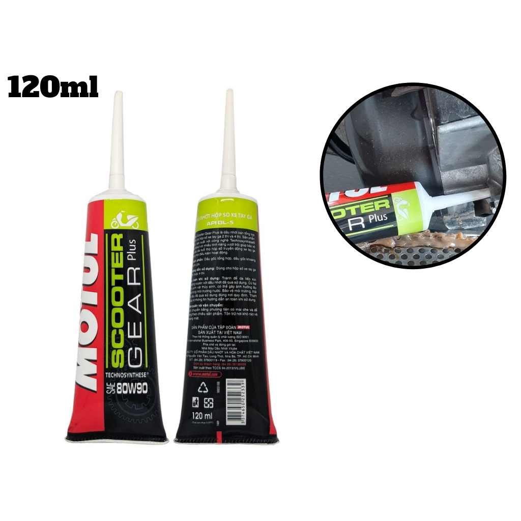 Nhớt Hộp Số Nhớt Láp Motul Cho Xe Tay Ga Cao Cấp Motul Scooter Gear Plus 120ml