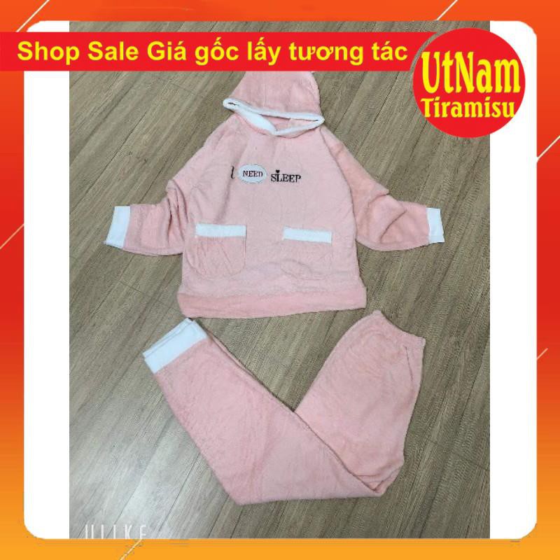 Bộ lông Gấu thêu need sleep có ảnh thật sp🌸Đồ nữ ngủ mùa đông Ullzang phong cách Hàn Quốc | BigBuy360 - bigbuy360.vn