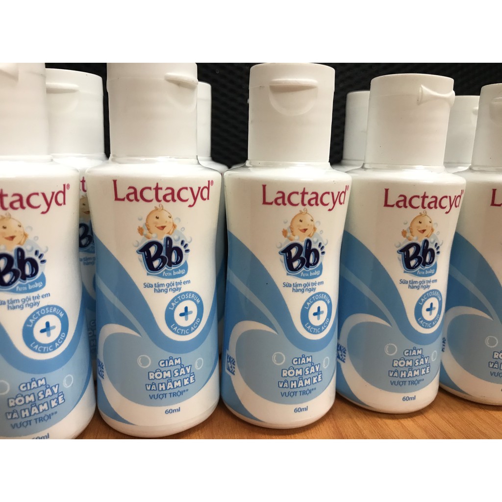 [COMBO 5 BB & 5 MILKY] Sữa Tắm Gội Lactacyd Milky, BB Giảm Hăm Tã, Rôm Sảy Cho Bé ( 60ml )