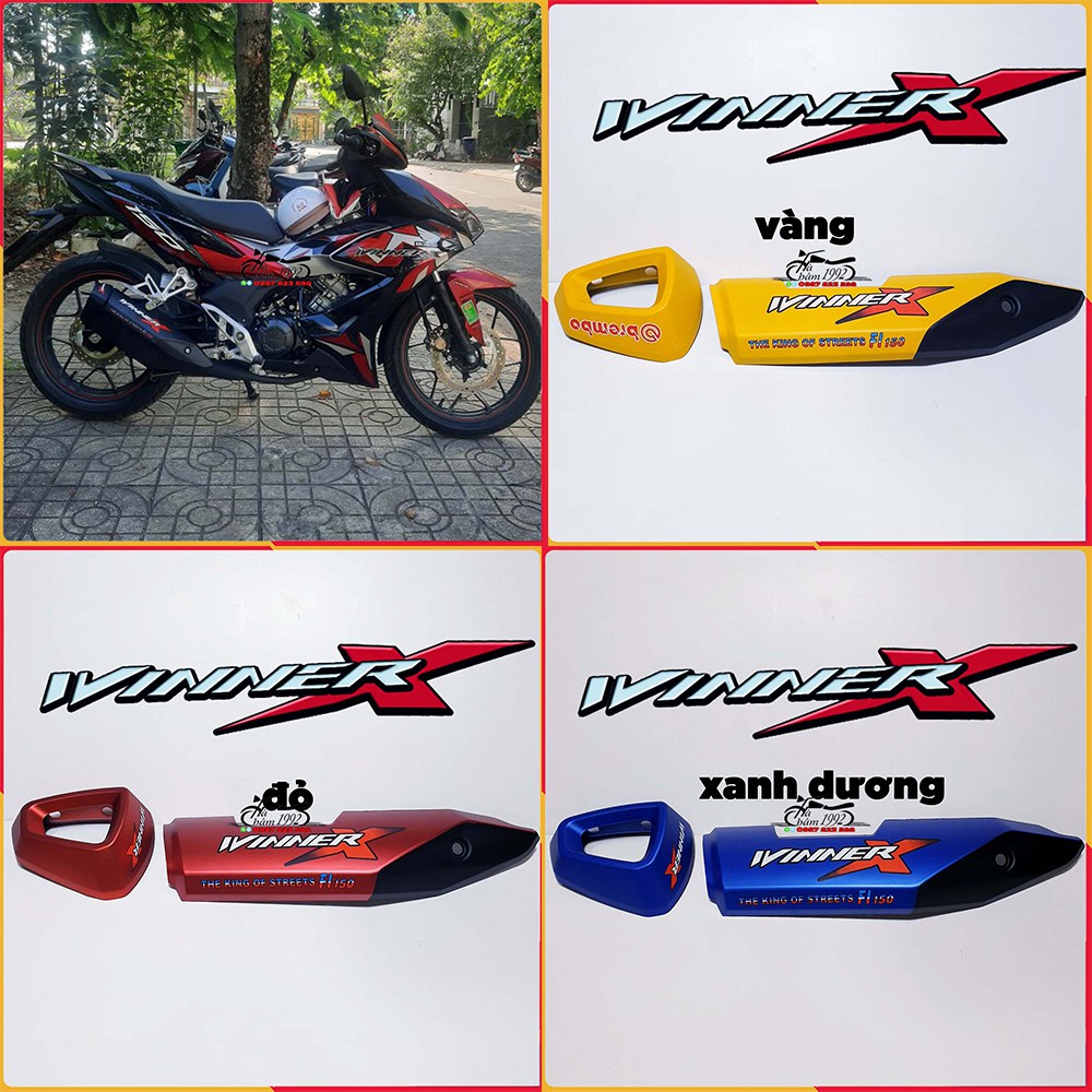 Ốp Pô Và Chụp Đuôi Pô Winner X 2019 - 2022 Bản Màu Sporty - Bộ Chụp Pô Winner V2, Winner V3