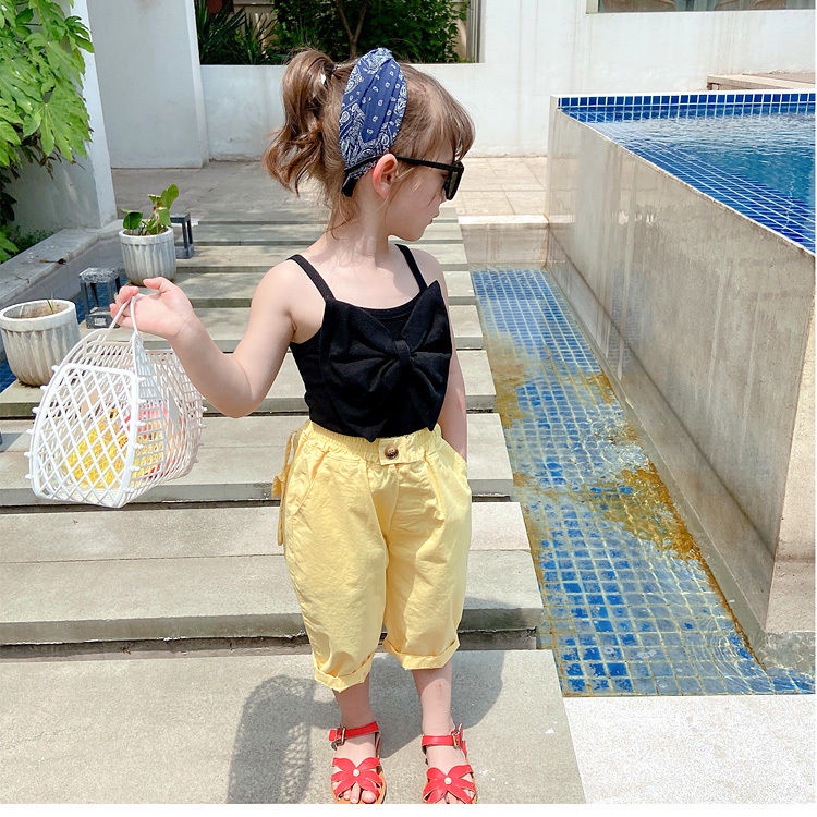 Áo Không Tay Phong Cách Hàn Quốc Mẫu Mới 2021 Thời Trang Mùa Hè Cho Bé Gái