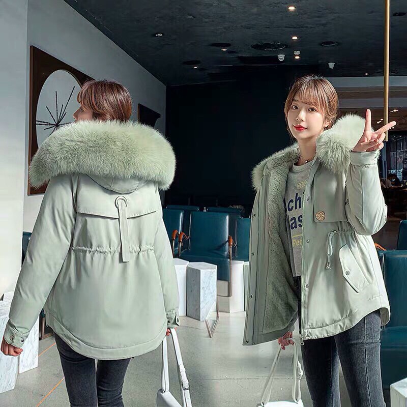 Áo Khoác Nữ_ Áo Phao Nữ Lót Lông Áo Parka Cao Cấp Hottrend, Chuẩn Hàng Quảng Châu Loại 1-Cỏ Boutique