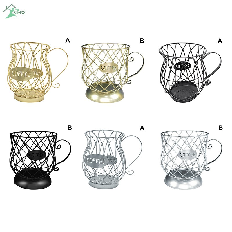 SJMW Multifunctional Storage Rack Mug Cup-Shaped Anti-rust Coffee Pod Holder Storage Rack For Coffee Bar Kitchen