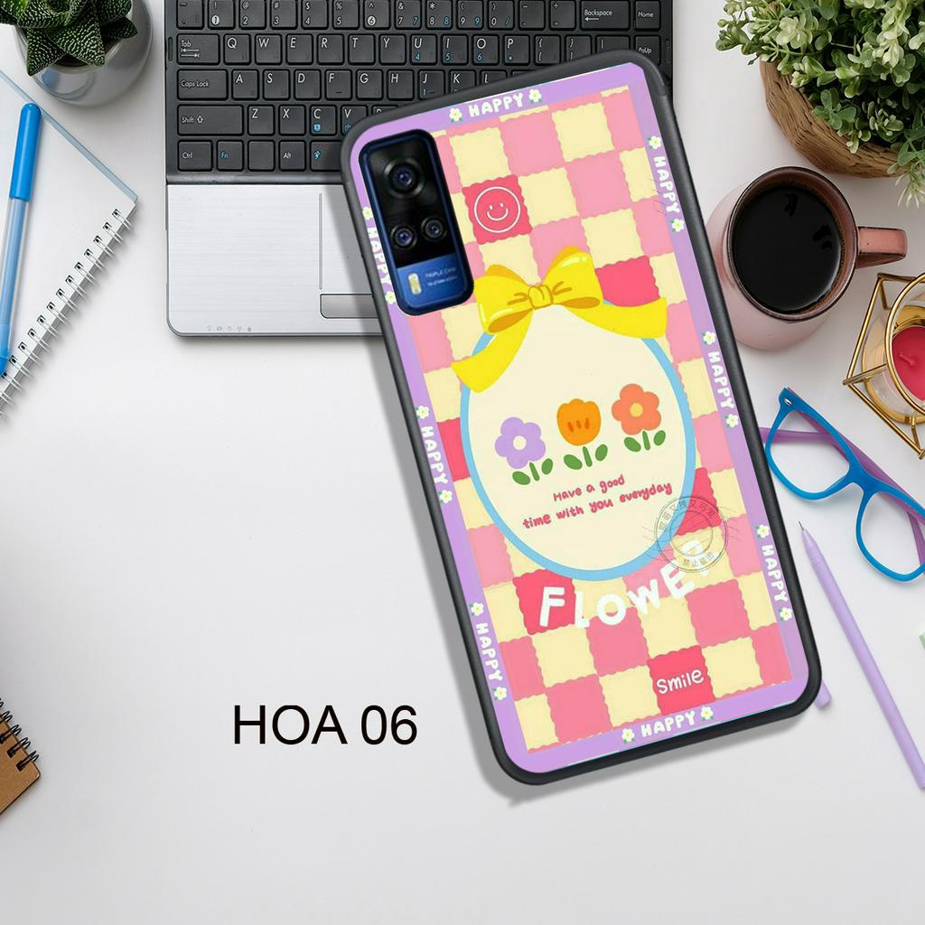 Ốp Lưng  VIVO Y12S - Y20 - Y20S - Y20 SE - Y51 2020 - Y53S 4G - Y72 5G , In Hình HOA, Màu Sắc Bắt Mắt.