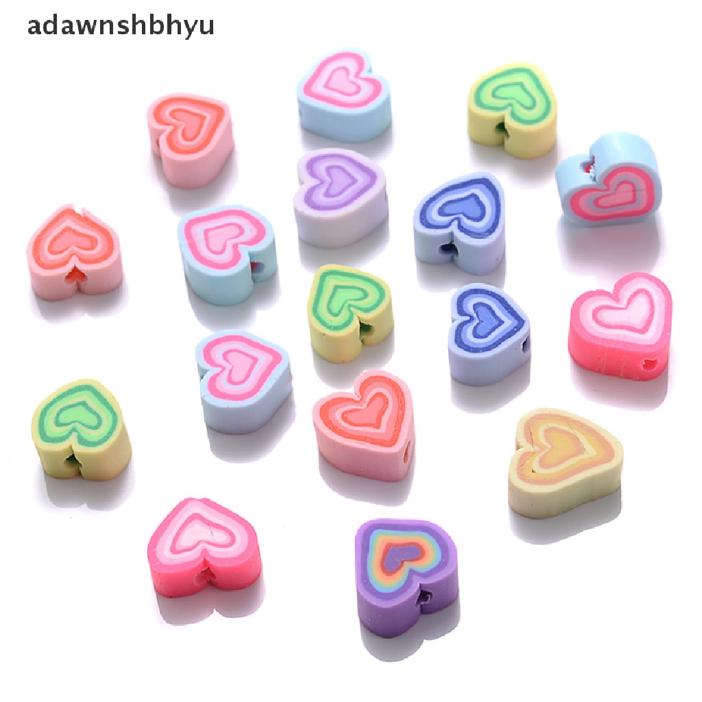 Set 30 / 50 Hạt Xỏ Lỗ Hình Trái Tim Nhiều Màu Sắc