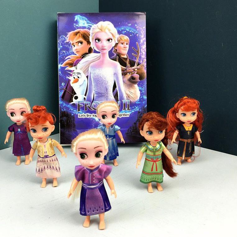 Bộ 6 Búp Bê Công Chúa Elsa Và Anna Trong Frozen