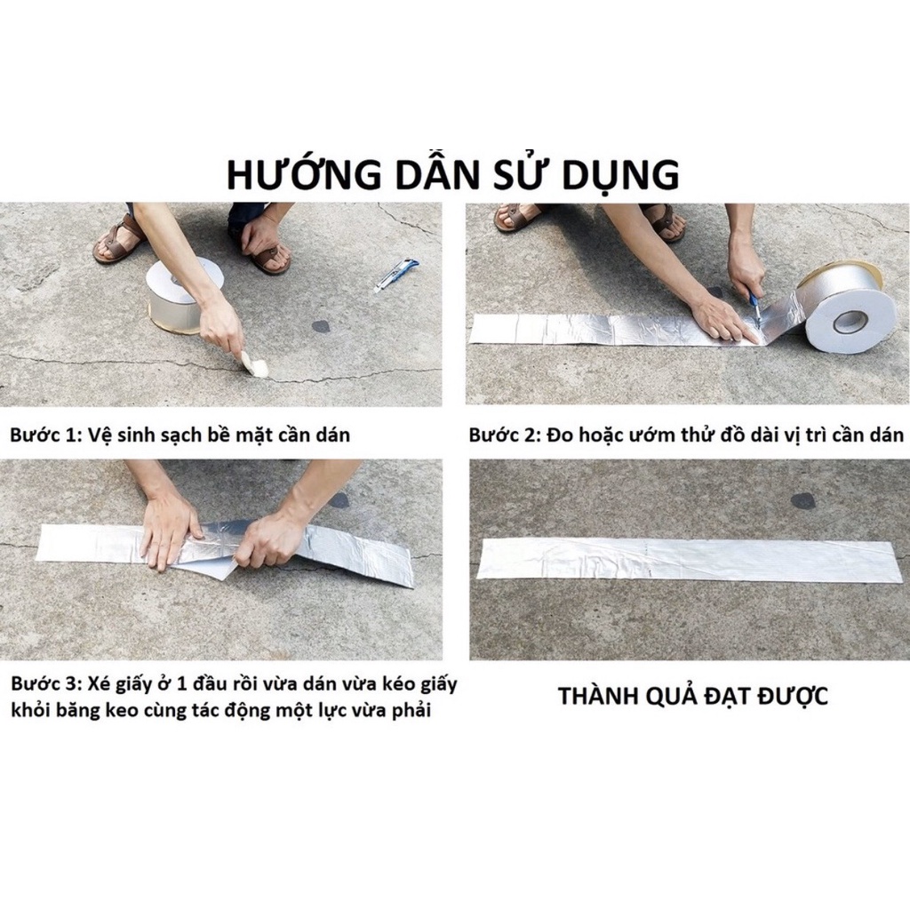 [Nguyên Phát] Băng Keo Chống Thấm, Keo Chống Dột Băng Keo Siêu Dính Nhật Bản Loại Rộng 20cm x Dài 5m