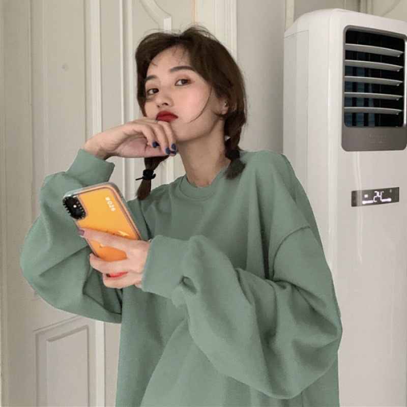 Áo From Rộng🎀 Áo Nỉ Trơn Tay Bồng full màu Hàng QC Đẹp | BigBuy360 - bigbuy360.vn