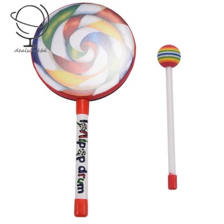 Trống Gõ Hình Kẹo Mút Kích Thước 6 Inch Dành Cho Bé