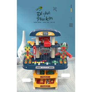 Bộ đồ chơi bé làm kĩ sư - Có khoan điện - đồ chơi lắp ráp phát triển tư duy cho bé