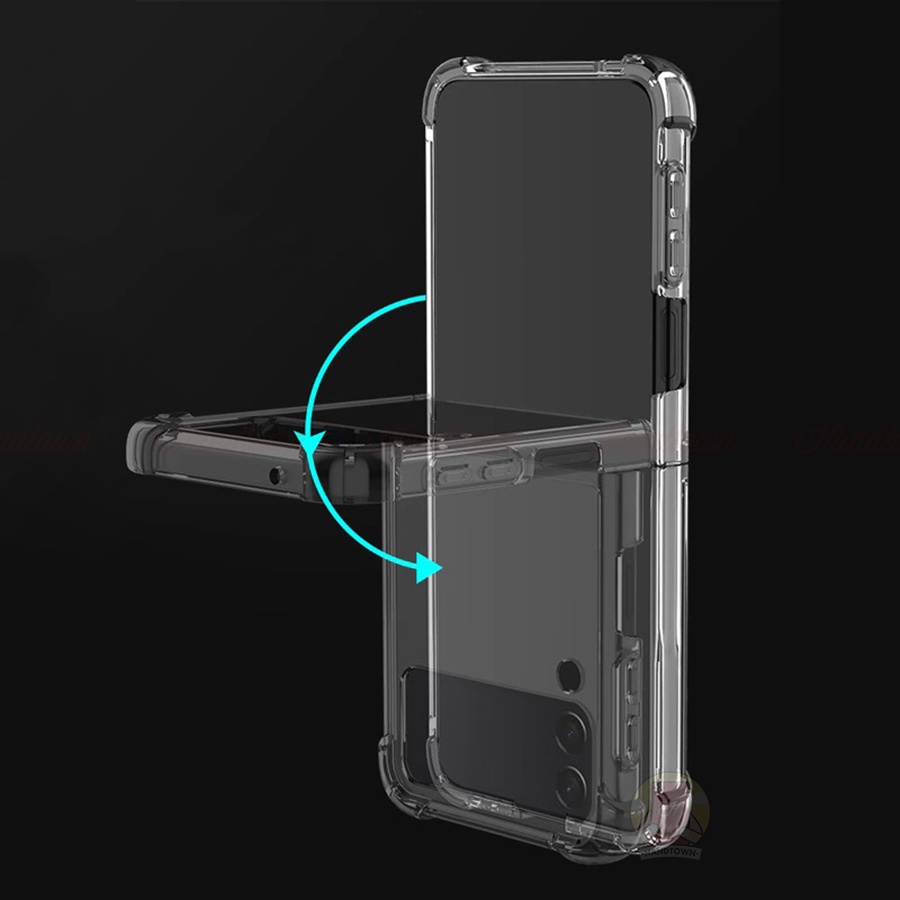 Ốp Lưng Chống Sốc Samsung Galaxy Z Flip3 Zflip 3 5G Silicone Dẻo Trong Sốc Bảo Vệ Máy Cao Cấp Handtown